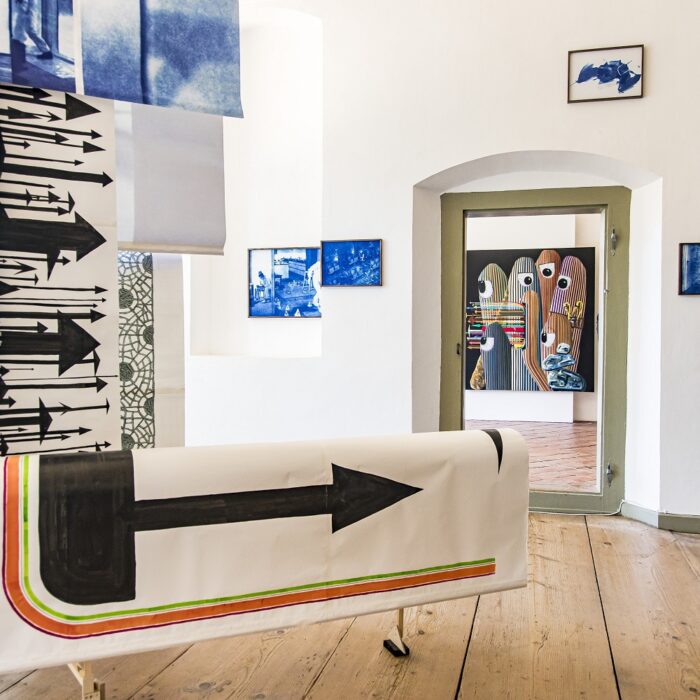 Austellungsansicht "Kunst & Liebe" in Schloss Achberg mit Werken des Künstlerpaares Martina Sauter & Lorenzo Pompa