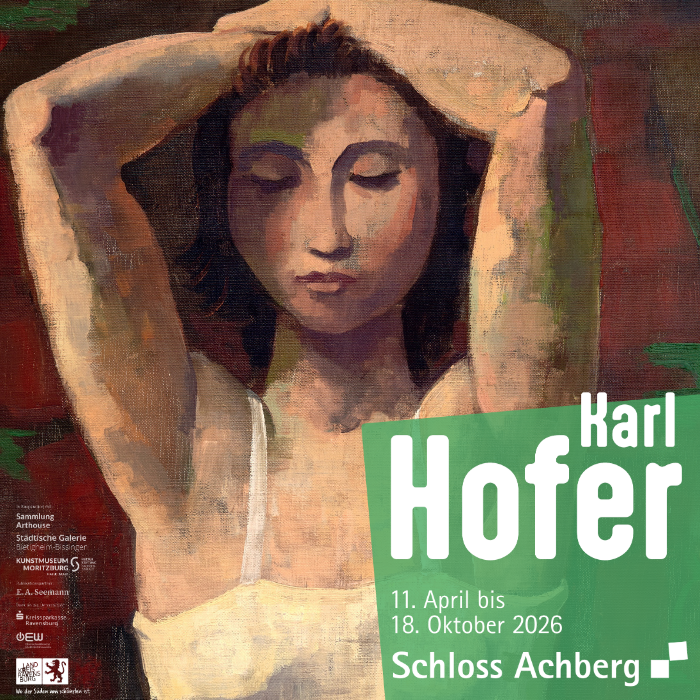 Plakatmotiv der Karl Hofer Ausstellung zeigt ein Mädchen mit erhobenen Armen